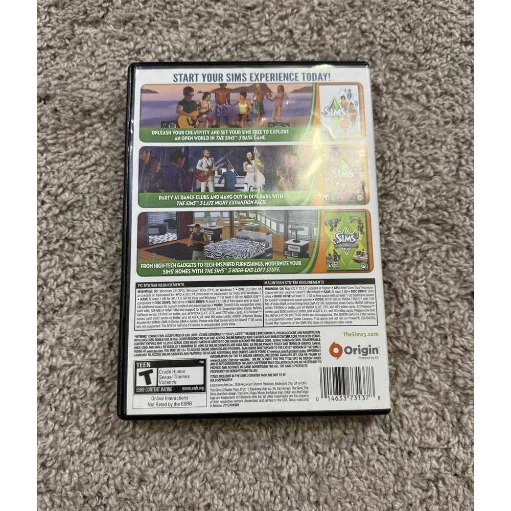 Sims 3: Starter Pack‎ - Windows/Mac - Simulation Game Late Night High End Loft